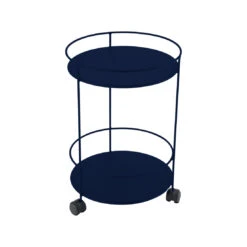 Fermob Guinguette Side Table 34 Fermob Guinguette Side Table -Trit Houses Shop 100 1 Bdeep blue Gueridon a roulettes