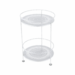 Fermob Guinguette Side Table Double Top -Trit Houses Shop 100 1 Blanc coton Gueridon double plateau full product