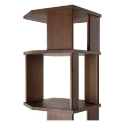 Ethnicraft Teak Stairs Column 10 Ethnicraft Teak Stairs Column -Trit Houses Shop 10131 Stairs column varnished teak brown det02 cut HQ