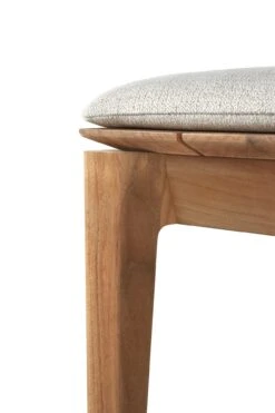 Ethnicraft Teak Bok Outdoor 2 Seater Bench - Fabric -Trit Houses Shop 10381 Bokoutdoorbench137 teak OffWhitefabric det2 cut WEB