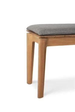 Ethnicraft Teak Bok Outdoor 2 Seater Bench - Fabric -Trit Houses Shop 10382 Bokoutdoorbench137 teak Mochafabric det1 cut WEB