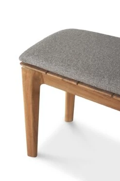 Ethnicraft Teak Bok Outdoor 2 Seater Bench - Fabric -Trit Houses Shop 10382 Bokoutdoorbench137 teak Mochafabric det3 cut WEB