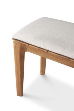 Ethnicraft Teak Bok Outdoor 3 Seater Bench - Fabric 22 Ethnicraft Teak Bok Outdoor 3 Seater Bench - Fabric -Trit Houses Shop 10386 Bokoutdoorbench162 teak OffWhitefabric det3 cut WEB