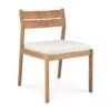 Ethnicraft Teak Jack Outdoor Dining Chair - Fabric