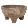 Modern Terracotta Rustic Pot On Legs - Dark Brown