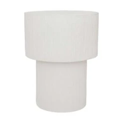 Alezio Ceramic Side Table - White