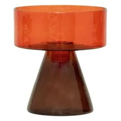 Cody Glass Candle Holder - Red