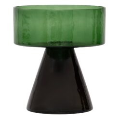 Watercress Glass Candle Holder - Green
