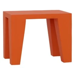 Leon Wood Stool - Flame