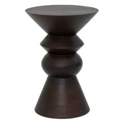 Luova Mango Wood Side Table - Walnut