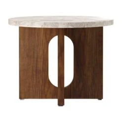 Androgyne Timber Side Table -Trit Houses Shop 1119869 Androgyne Side Table O50 Walnut Kunis Breccia Back web