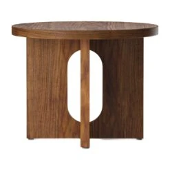 Androgyne Timber Side Table -Trit Houses Shop 1119879 Androgyne Side Table O50 Walnut Walnut Front web