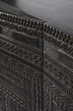 Ancestors Tabwa Sideboard - 3 Doors 6 Ancestors Tabwa Sideboard - 3 Doors -Trit Houses Shop 12188 12189 Teak Tabwa black sideboard det02 cut web
