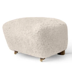 The Tired Man Ottoman -Trit Houses Shop 1500107 040E02ZZ The Tired Man Footstool Sheepskin Moonlight smoaked oak