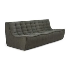 Ethnicraft N701 3 Seater Sofa -Trit Houses Shop 20256 Sofa N701 3 seater Moss Eco fabric side01 cut WEB