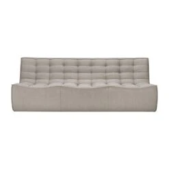 Ethnicraft N701 3 Seater Sofa -Trit Houses Shop 20268 SofaN701 3seater EcruEcoFabric 210 front HQ web