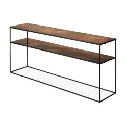 Ethnicraft Sofa Console - 2 Shelves 10 Ethnicraft Sofa Console - 2 Shelves -Trit Houses Shop 20731 Bronze Copper sofa console side cut web