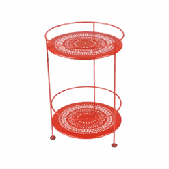 Fermob Guinguette Side Table Double Top -Trit Houses Shop 270 67 Coquelicot Gueridon double plateau full product