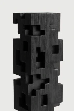 Ethnicraft Teak Colonne Sculpture -Trit Houses Shop 27121 LAN Colonne sculpture TEAK BLCK 60h det01 web