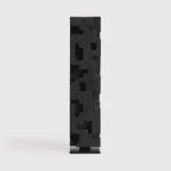 Ethnicraft Teak Colonne Sculpture -Trit Houses Shop 27121 LAN Colonne sculpture TEAK BLCK 60h side03 web