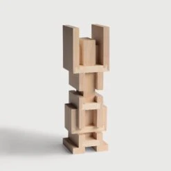 Ethnicraft Sycamore False Idol #4 Sculpture -Trit Houses Shop 27140 HAW False Idol 4 sculpture SYCM NTRL 60h front web