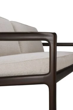 Ethnicraft Mahogany Jack 2 Seater Sofa 13 Ethnicraft Mahogany Jack 2 Seater Sofa -Trit Houses Shop 35107 Jack sofa mahogany varnished dark brown Ivory fabric det02 cut WEB