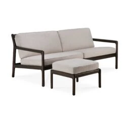 Ethnicraft Mahogany Jack 2 Seater Sofa 11 Ethnicraft Mahogany Jack 2 Seater Sofa -Trit Houses Shop 35107 Jack sofa mahogany varnished dark brown Ivory fabric profile cut WEB