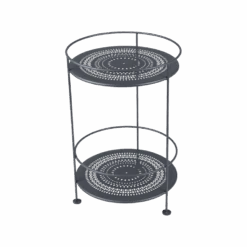Fermob Guinguette Side Table Double Top -Trit Houses Shop 370 47 Carbone Gueridon double plateau full product
