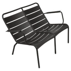 Fermob Luxembourg Low Arm Chair Duo 22 Fermob Luxembourg Low Arm Chair Duo -Trit Houses Shop 375 42 Liquorice Low armchair duo