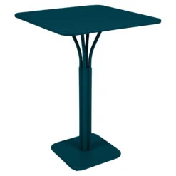 Fermob Luxembourg Pedestal Table High -Trit Houses Shop 377 21 Bleu Acapulco Gueridon haut 80 x 80 cm