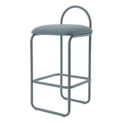 AYTM Angui Counter Stool -Trit Houses Shop 502403017080 ANGUI bar chair dusty blue boucl L37xW39xH82 5cm 3
