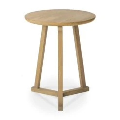 Ethnicraft Oak Tripod Side Table