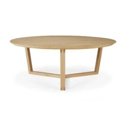 Ethnicraft Oak Tripod Coffee Table -Trit Houses Shop 50530 Oak Tripod coffee table profile cut web