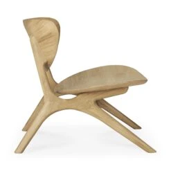 Ethnicraft Oak Eye Lounge Chair -Trit Houses Shop 50676 Oak Eye lounge chair without armrest profile cut web