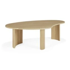 Ethnicraft Oak Boomerang Coffee Table 19 Ethnicraft Oak Boomerang Coffee Table -Trit Houses Shop 50792 Boomerang coffee table oak pebble shape front cut HQ
