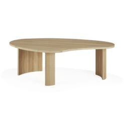 Ethnicraft Oak Boomerang Coffee Table 21 Ethnicraft Oak Boomerang Coffee Table -Trit Houses Shop 50792 Boomerang coffee table oak pebble shape side cut HQ
