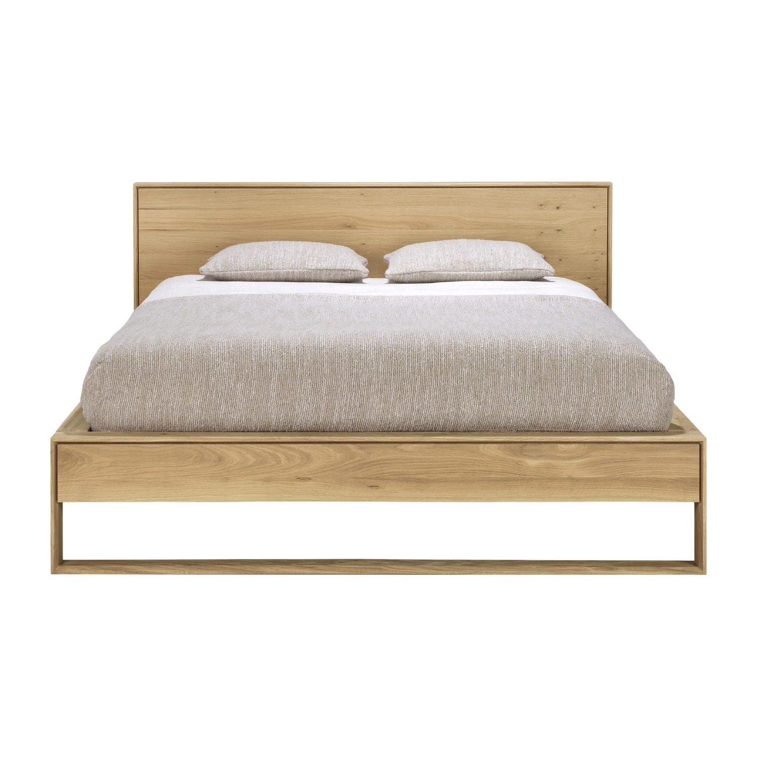 Ethnicraft Oak Nordic II Queen Bed 1 Ethnicraft Oak Nordic II Queen Bed