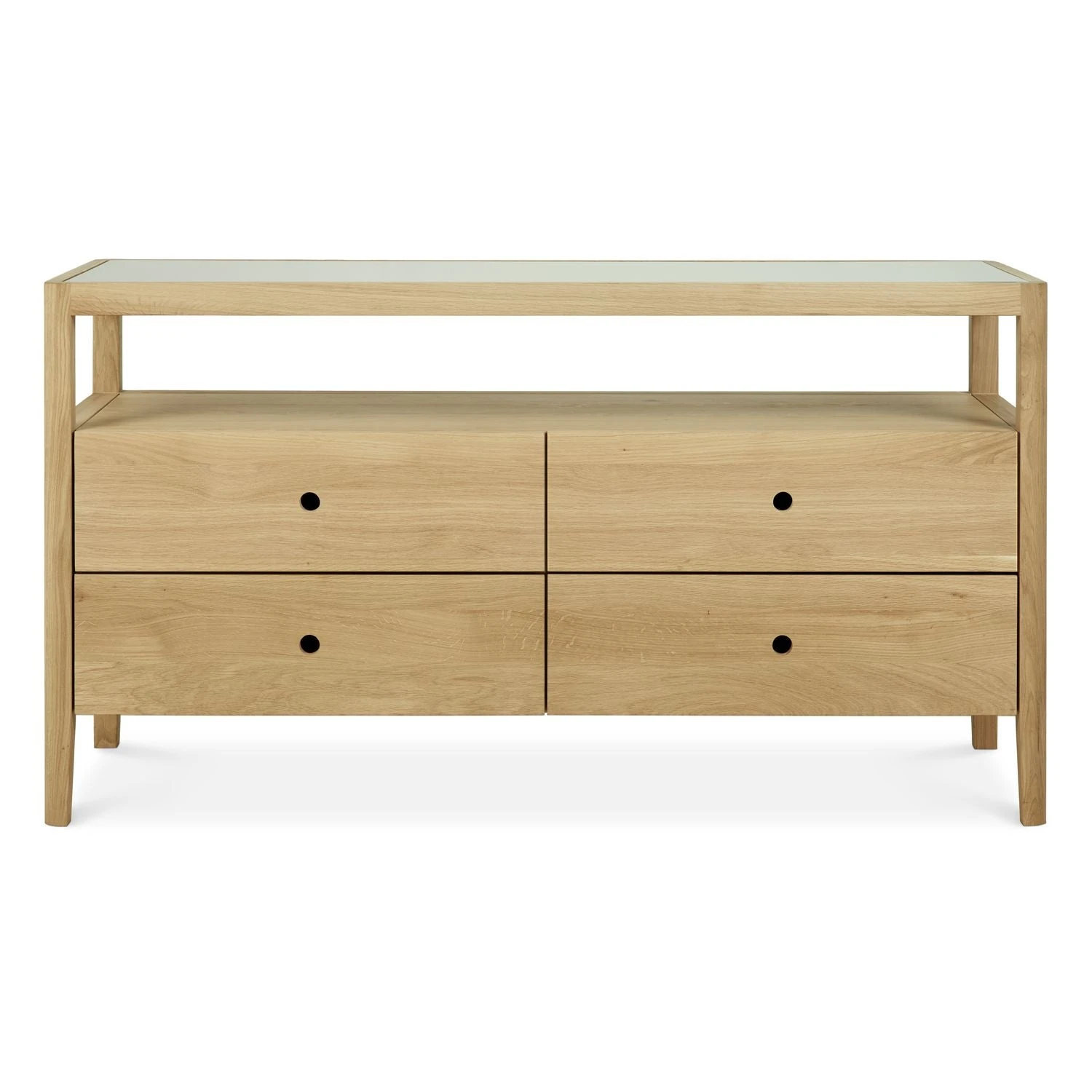 Ethnicraft Oak Spindle Dresser - 4 Drawers 1 Ethnicraft Oak Spindle Dresser - 4 Drawers