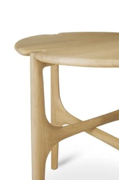 Ethnicraft Oak PI Side Table -Trit Houses Shop 51331 PI side table varnished oak det01 cut WEB