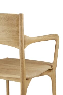 Ethnicraft Oak PI Dining Chair With Armrest 16 Ethnicraft Oak PI Dining Chair With Armrest -Trit Houses Shop 51340 PI dining chair oak with armrest det04 cut HQ 1