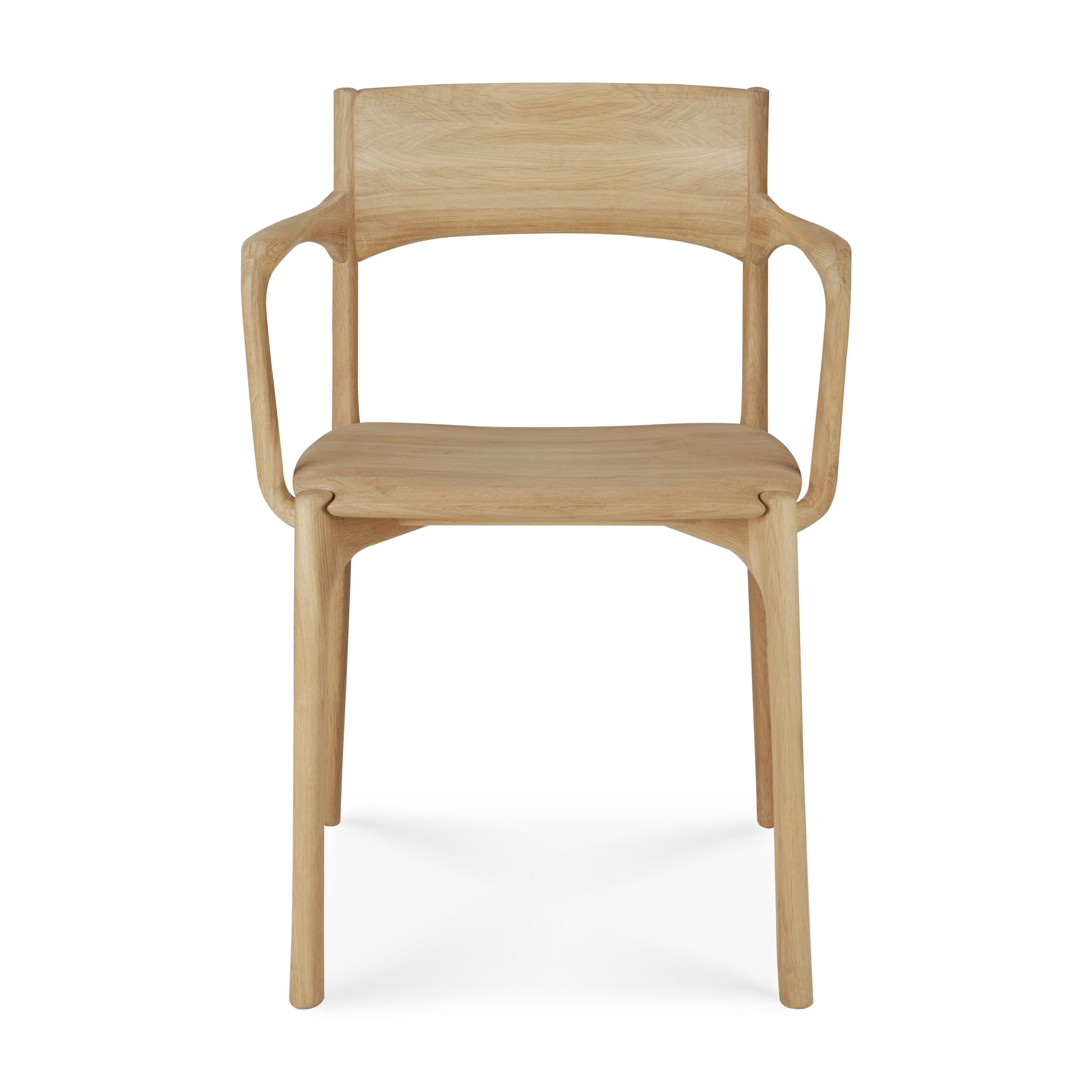 Ethnicraft Oak PI Dining Chair With Armrest 2 Ethnicraft Oak PI Dining Chair With Armrest - Image 2