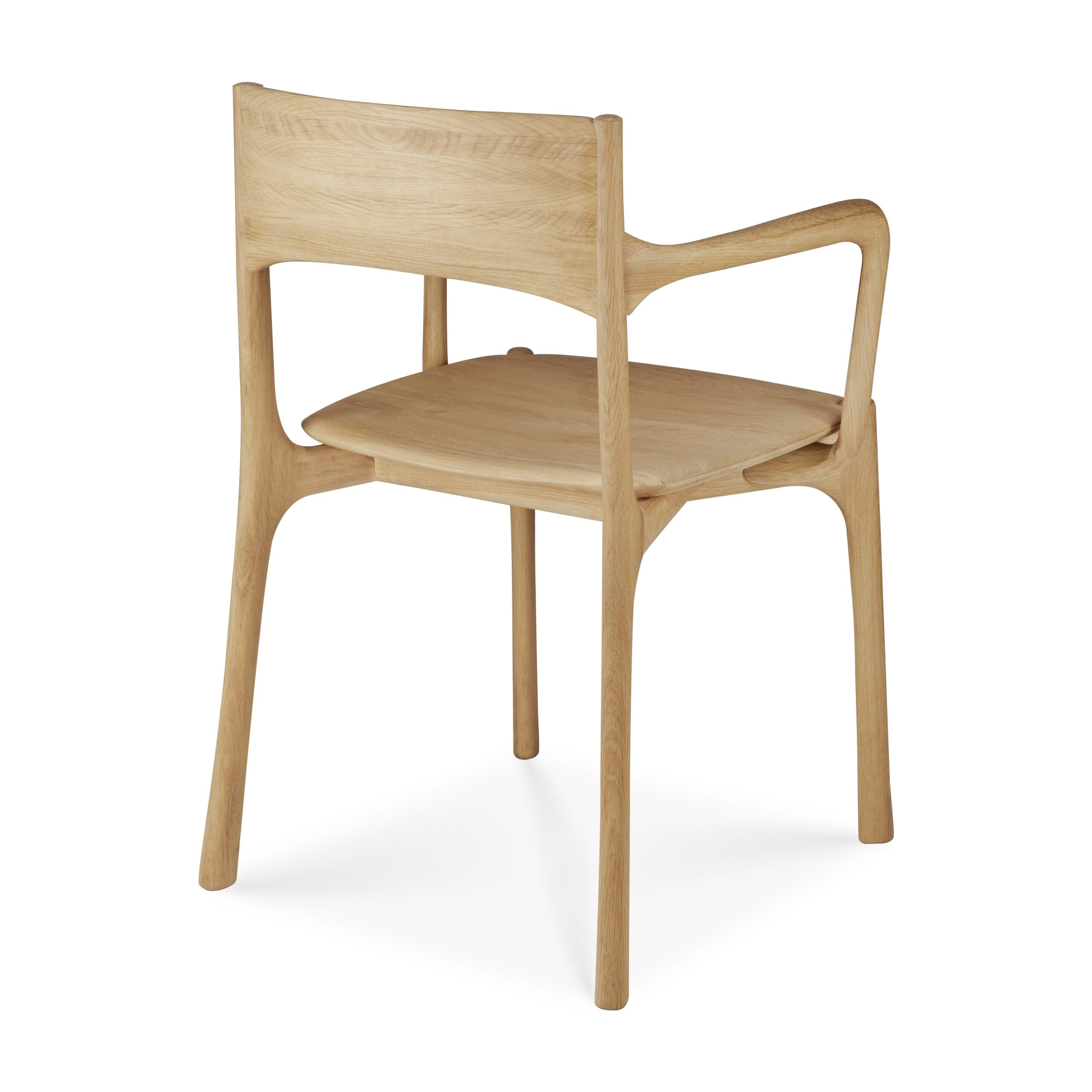 Ethnicraft Oak PI Dining Chair With Armrest 4 Ethnicraft Oak PI Dining Chair With Armrest - Image 4