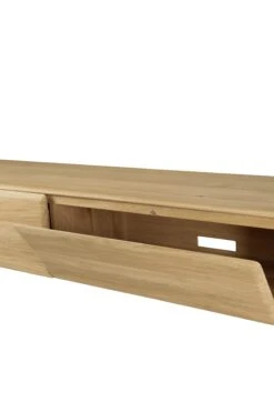 Ethnicraft Oak PI TV Cupboard - 1 Flip-down Door/2 Drawers -Trit Houses Shop 51344 51345 PI TV cupboard oak det01 cut HQ