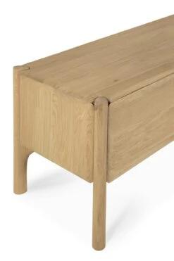 Ethnicraft Oak PI TV Cupboard - 1 Flip-down Door/1 Drawers -Trit Houses Shop 51344 51345 PI TV cupboard oak det02 cut web