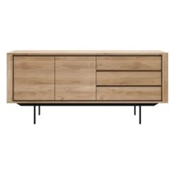 Ethnicraft Oak Shadow Sideboard - 2 Doors/3 Drawers