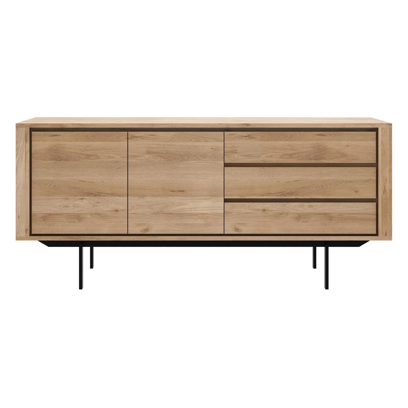 Ethnicraft Oak Shadow Sideboard - 2 Doors/3 Drawers 1 Ethnicraft Oak Shadow Sideboard - 2 Doors/3 Drawers