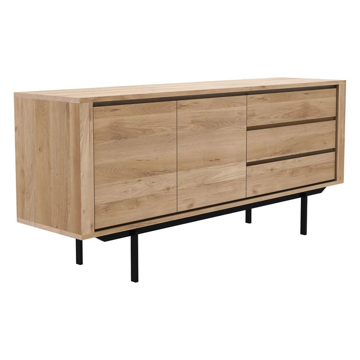 Ethnicraft Oak Shadow Sideboard - 2 Doors/3 Drawers 2 Ethnicraft Oak Shadow Sideboard - 2 Doors/3 Drawers - Image 2
