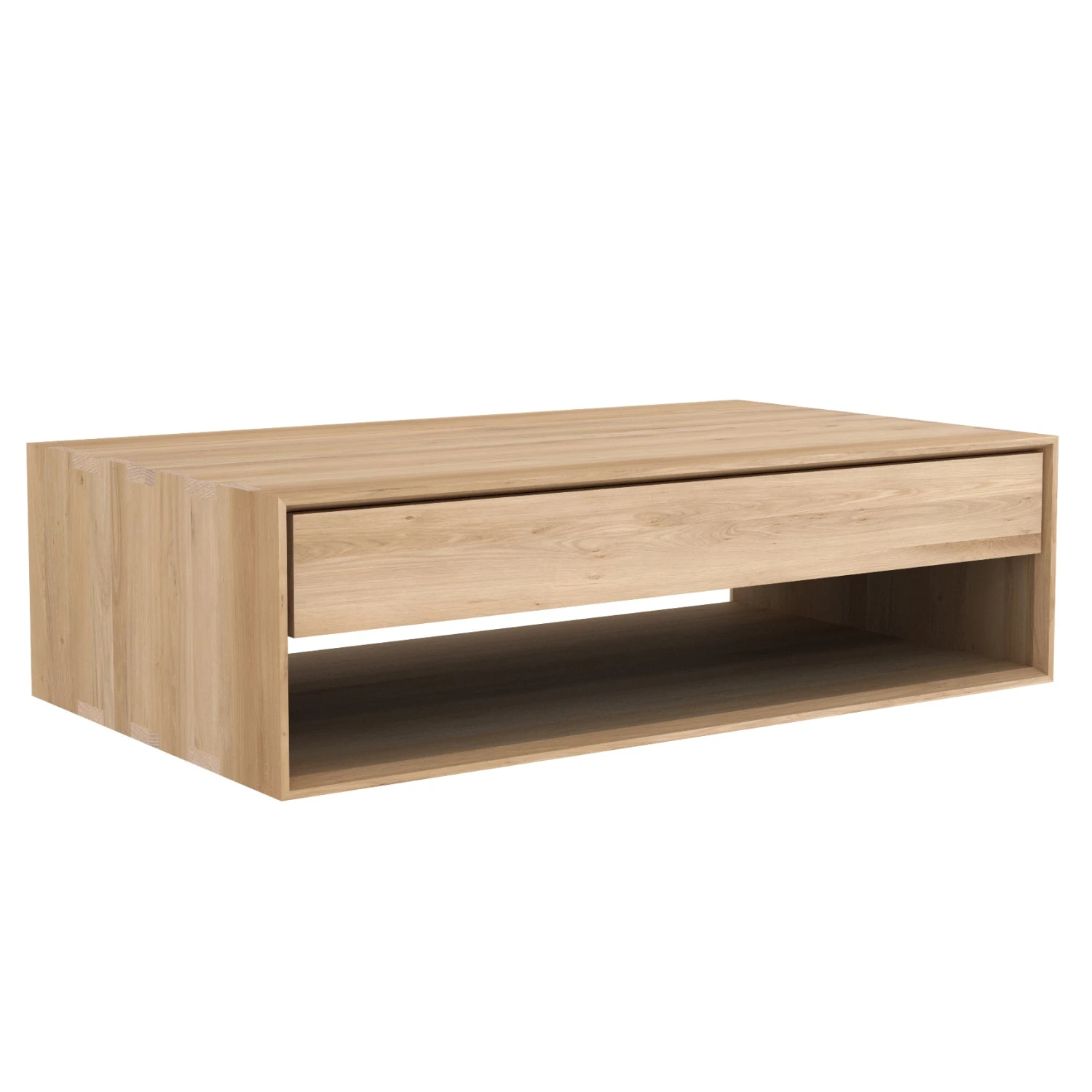 Ethnicraft Oak Nordic 1 Drawer Coffee Table - 120cm 2 Ethnicraft Oak Nordic 1 Drawer Coffee Table - 120cm - Image 2