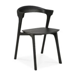 Ethnicraft Oak Bok Dining Chair -Trit Houses Shop 51491 Oak Bok black dining chair side cut web