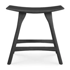 Ethnicraft Oak Osso Stool -Trit Houses Shop 53040 Oak Osso black stool front cut WEB
